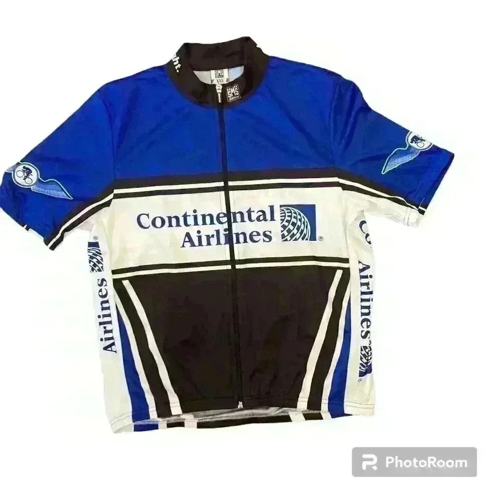Santini Cycling Jersey Mens Size XXS  Houston Continental Full Zip Made in Italy
